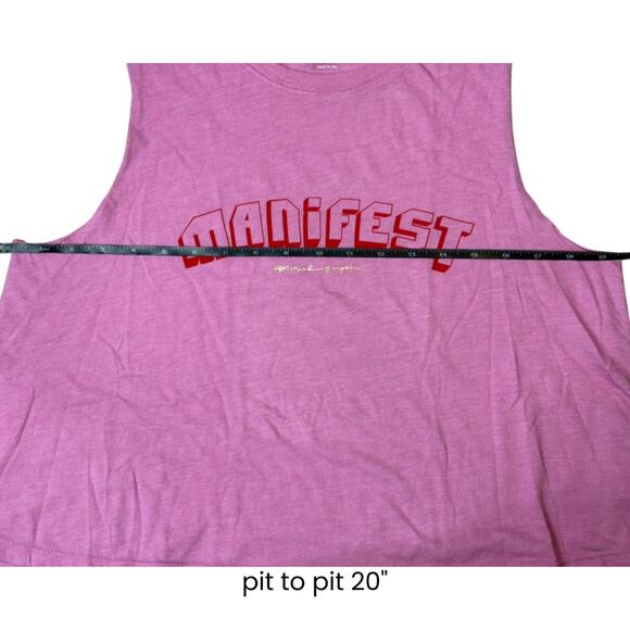 NWOT Spiritual Gangster Manifest Muscle Tank Top Large Pink - Picture 3 of 4